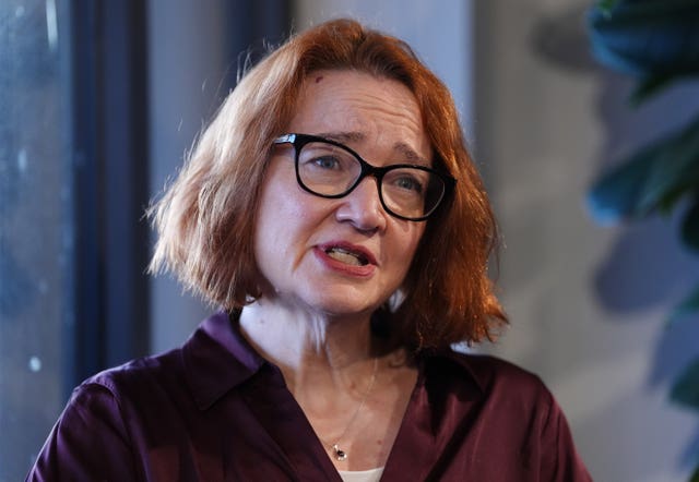 Dr Mary-Ann Stephenson speaks to a journalist