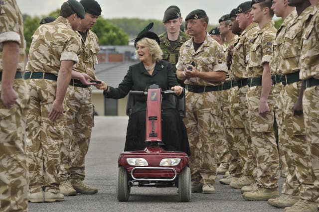 Camilla presenting campaign medals