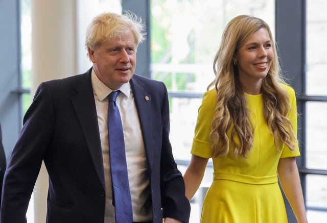 Boris Johnson and his wife Carrie 