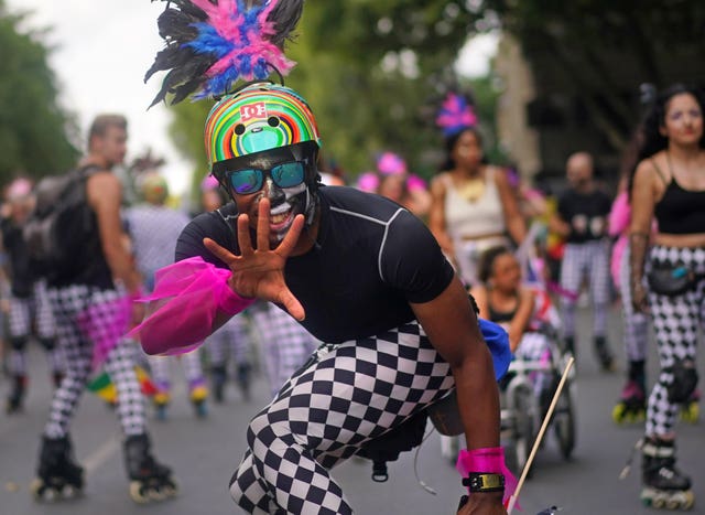 Performers at the Notting Hill Carnival in London 