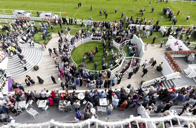 Tuesday in the famous Epsom winner's enclosure 