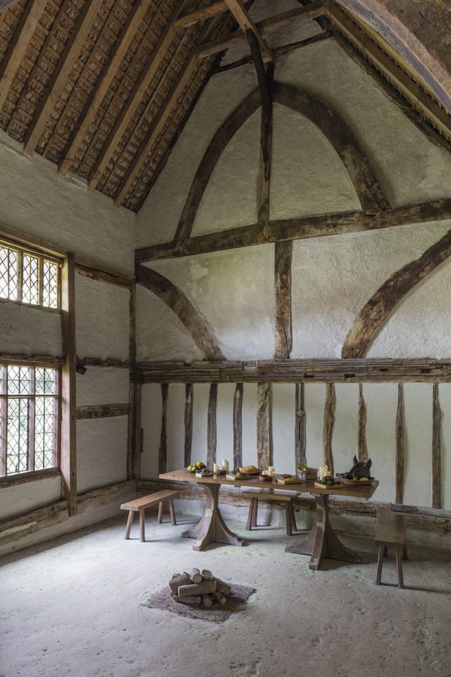 The timber-framed Great Hall at Alfriston 