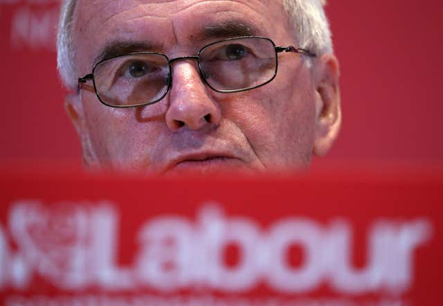 Shadow chancellor John McDonnell has said private schools should be treated like any other business (Andrew Milligan/PA)