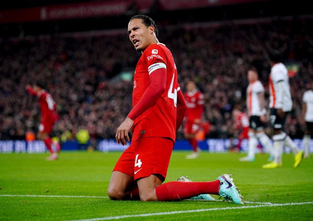 Virgil van Dijk started Liverpool's scoring in the second half