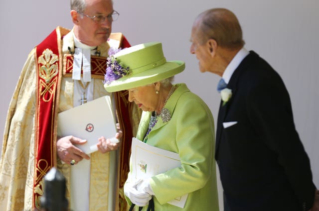 The Queen and the Duke of Edinburgh arrive (Gareth Fuller/PA)