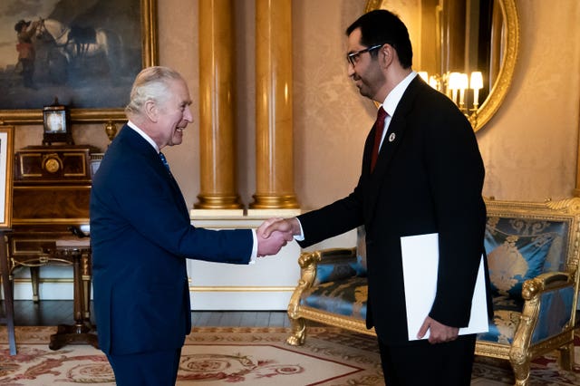 King Charles with Sultan Al Jaber