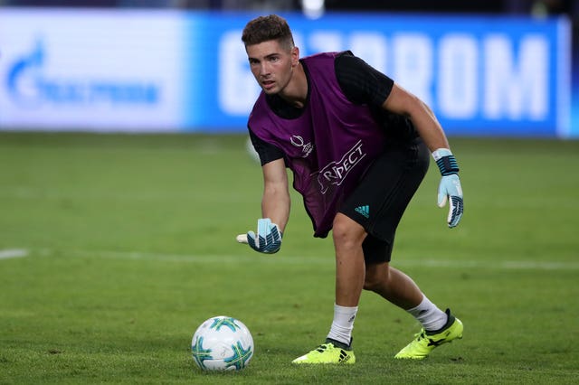 Luca Zidane made the most of his first appearance in the Real Madrid senior side. (Nick Potts/PA Wire)