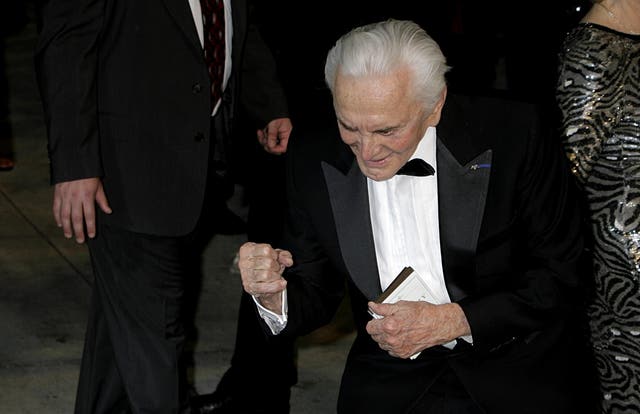 Kirk Douglas at a party in Los Angeles (Yui Mok/PA)