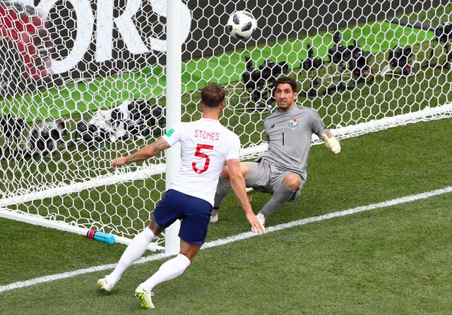 John Stones scored twice in the 6-1 win over Panama (Tim Goode/PA)