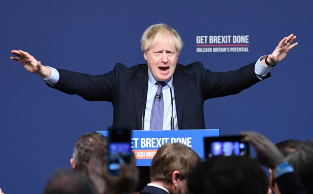 Boris Johnson launches the Tory manifesto in Telford, West Midlands 