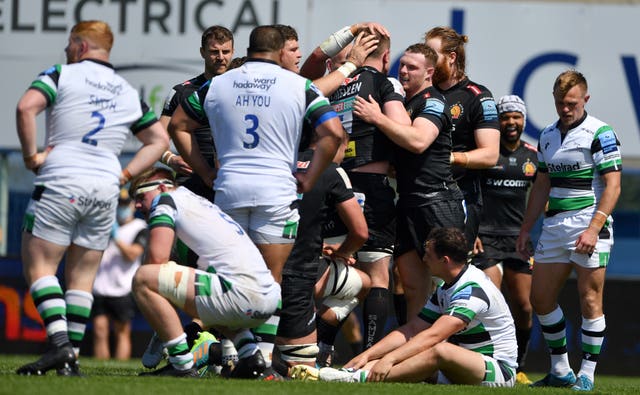 Jacques Vermeulen also scored a brace in the match at Sandy Park (Simon Galloway/PA).