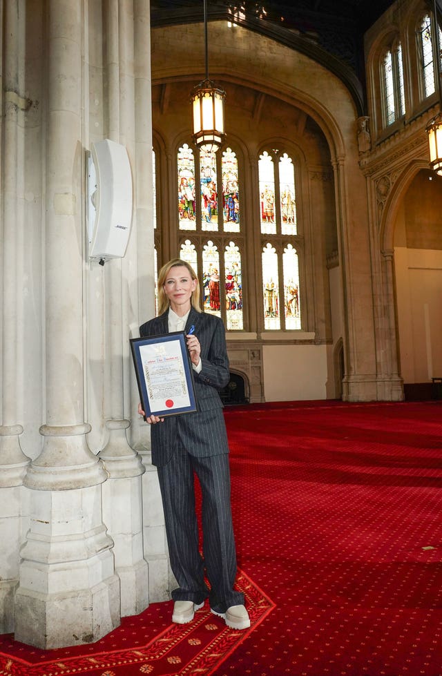 Cate Blanchett with the Freedom of the City of London