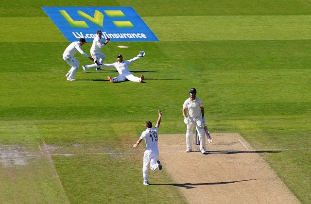 Jonny Bairstow takes the catch to dismiss Australia’s Mitchell Marsh