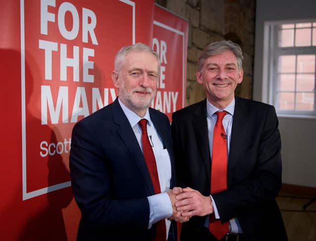 Jeremy Corbyn and Richard Leonard (John Linton/PA)