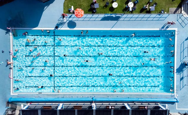 Overhead view of Hathersage Swimming Pool