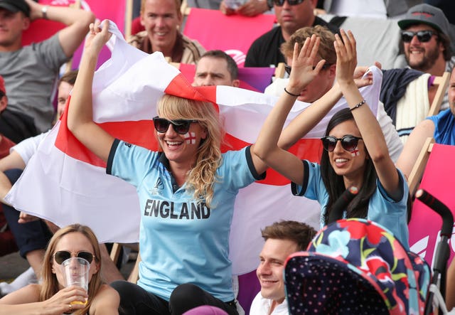 England fans in Trafalgar Square 