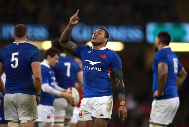 Virimi Vakatawa celebrates France's win over Wales 