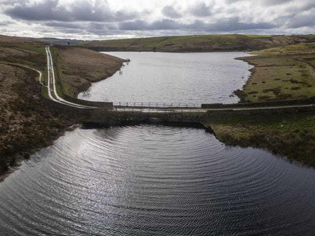 General view of Dowry Reservoir in Oldham