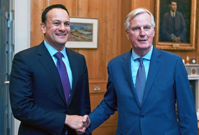 Leo Varadkar and Michel Barnier