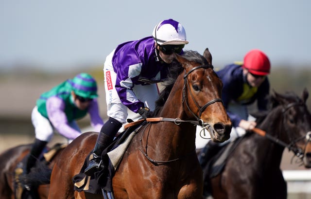 Surely Not and Hollie Doyle winning the opening race at Newmarket