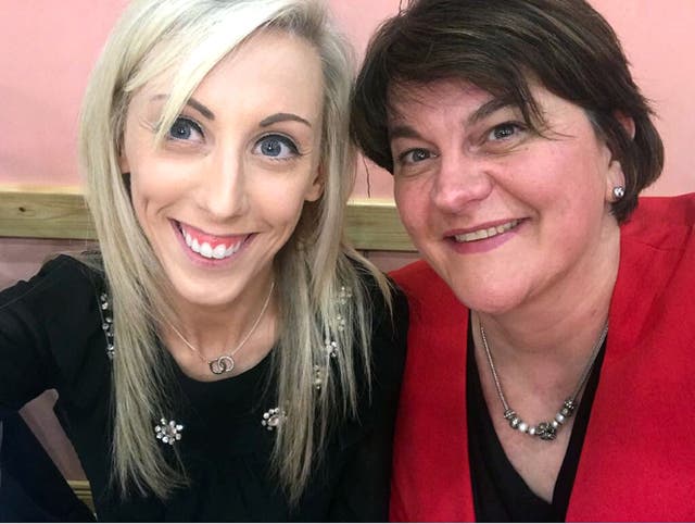 DUP candidate Carla Lockhart with Arlene Foster