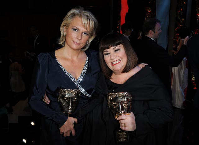 Dawn with friend and comedy collaborator Jennifer Saunders (Ian West/PA)