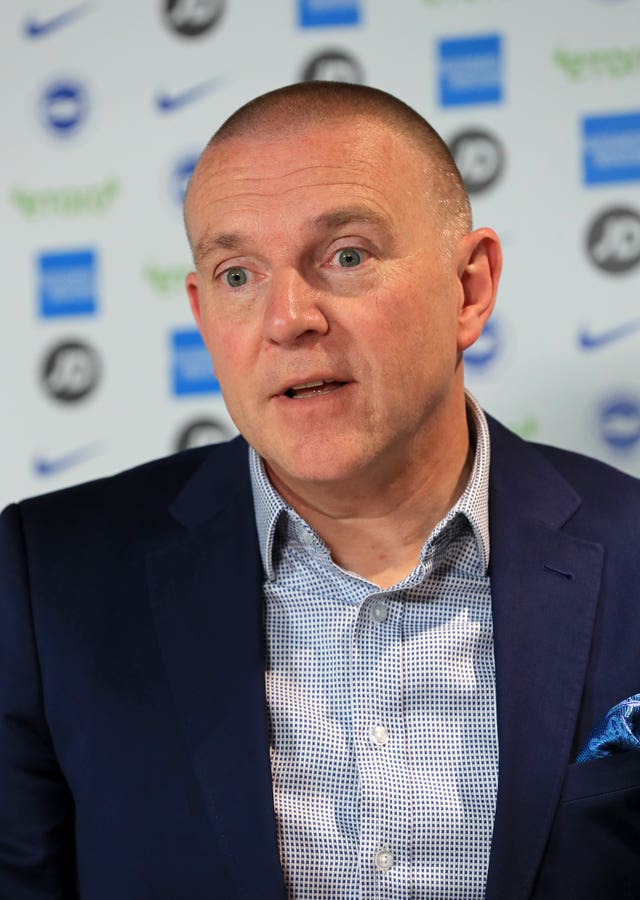 Brighton chief executive Paul Barber says fans returning to football grounds is 'welcome news'