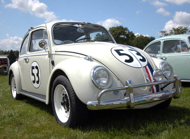 A Volkswagen Beetle in the colours of Herbie (Alistair Wilson 50/50/PA)