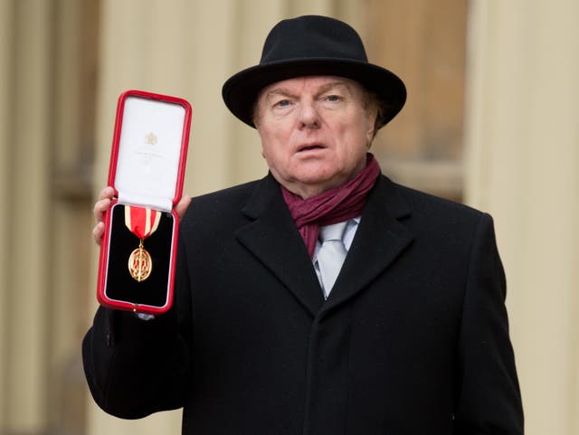 Sir Van Morrison at Buckingham Palace after being knighted by the Prince of Wales