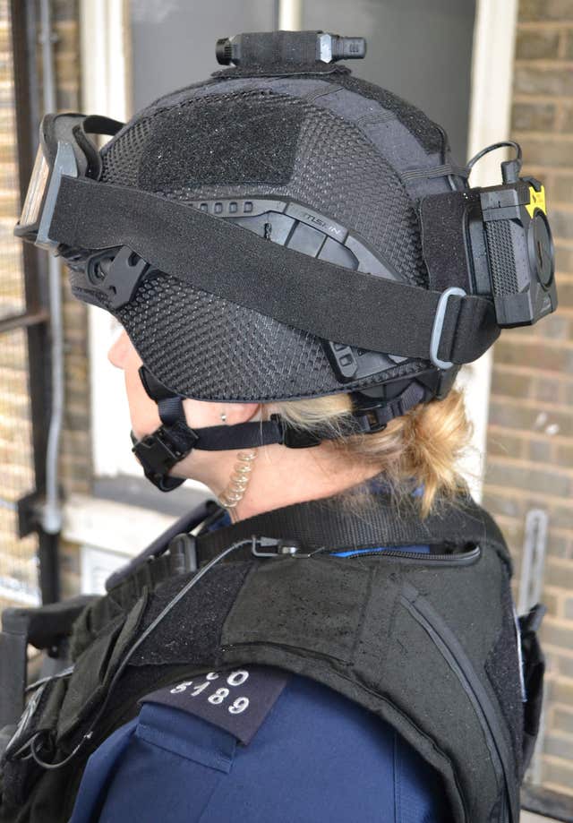 Head cameras on armed police