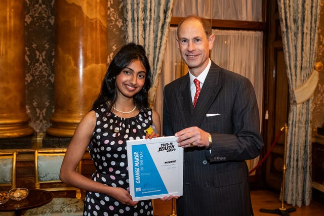 Duke of Edinburgh with Dora Abbi