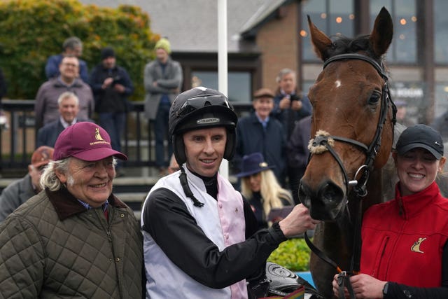 Mouse Morris (left) with French Dynamite after winning at Punchestown earlier this month 