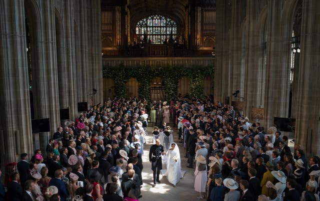 Harry and Meghan on their wedding day 