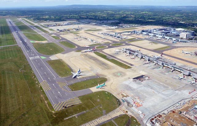 An aerial view of Gatwick Airport 