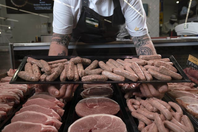 Pork products at a butchers