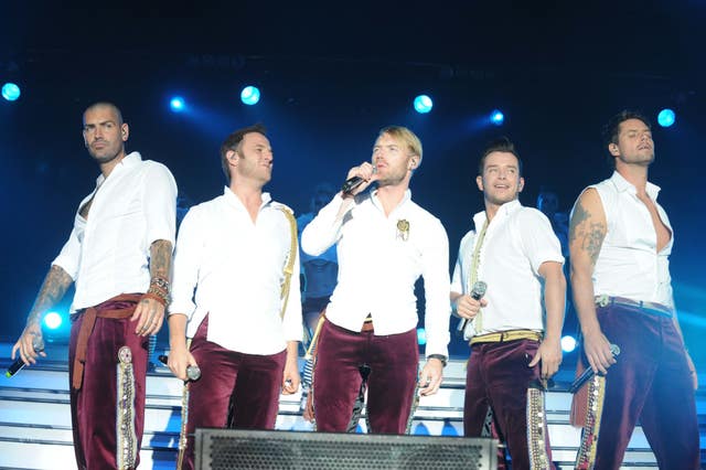 Boyzone (left to right), Shane Lynch, Mikey Graham, Ronan Keating, Stephen Gately and Keith Duffy