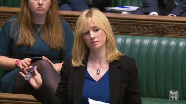 Labour MP for Canterbury Rosie Duffield speaking in the Commons