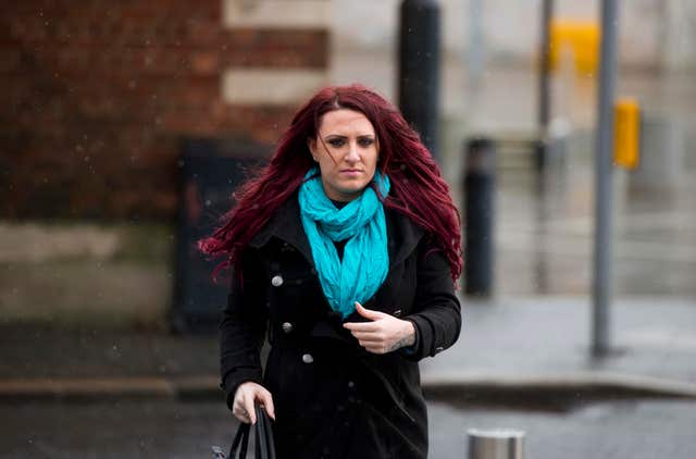 Deputy leader of the far right group Britain First Jayda Fransen (Mark Marlow/PA)