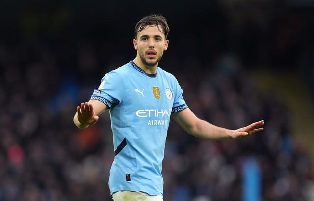 Manchester City midfielder Nico Gonzalez during a game