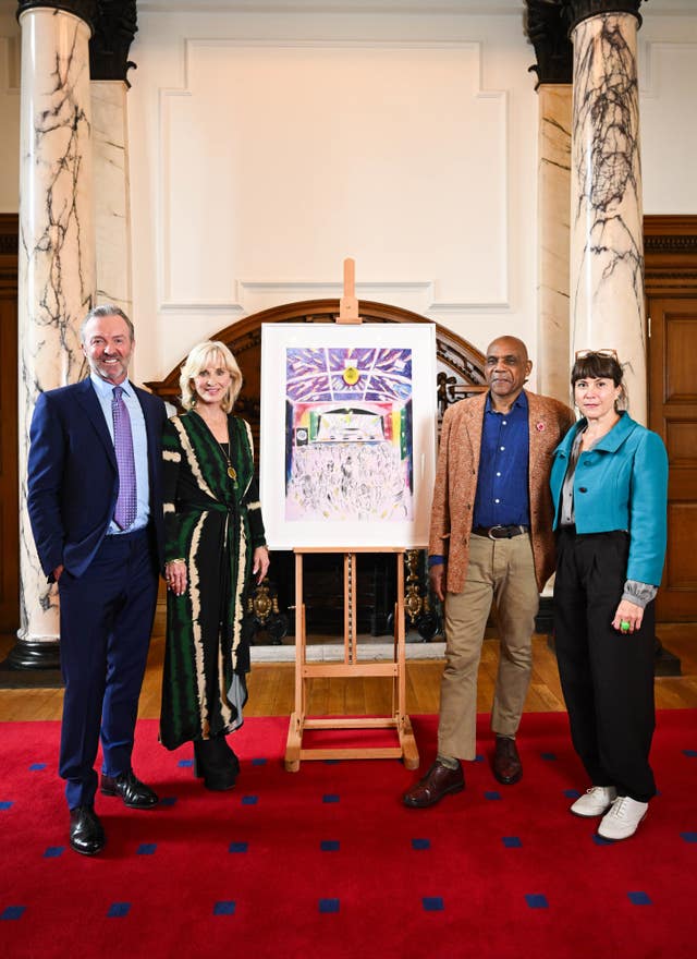 Denzil Forrester (second right) Sybil Robson Orr (second left) and Matthew Orr (far left), and Eliza Gluckman (far right)