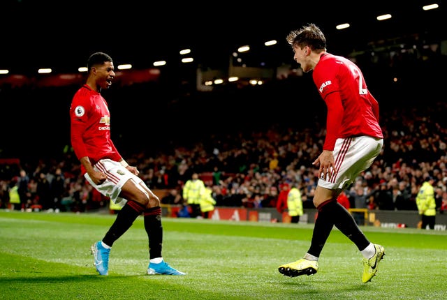 Victor Lindelof, right, scored for Manchester United