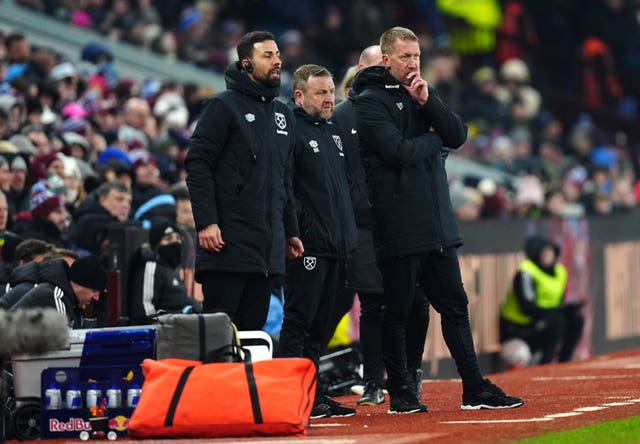 New West Ham manager Graham Potter on the touchline