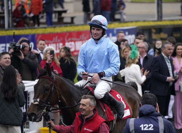 Donagh Meyler and Feronily after winning at Punchestown