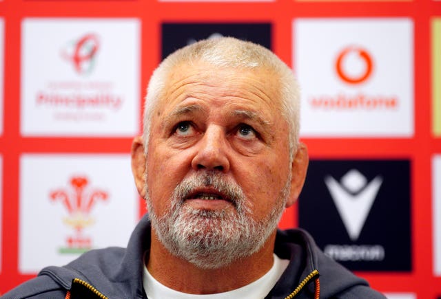 Warren Gatland speaks to the media