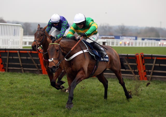 Champ leads the way in the Long Walk Hurdle at Ascot 