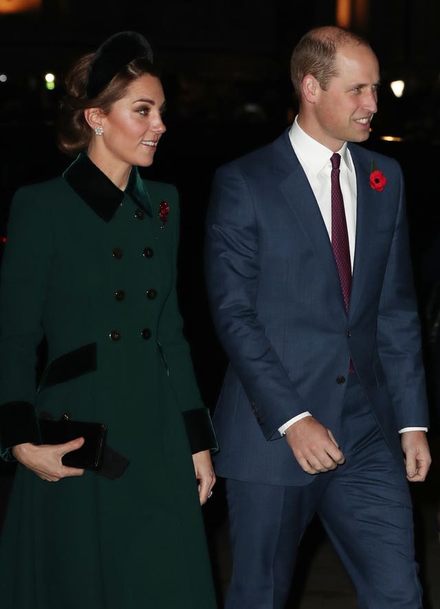 The Duke and Duchess of Cambridge at the abbey