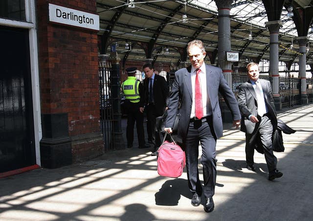 Tony Blair heads back to London