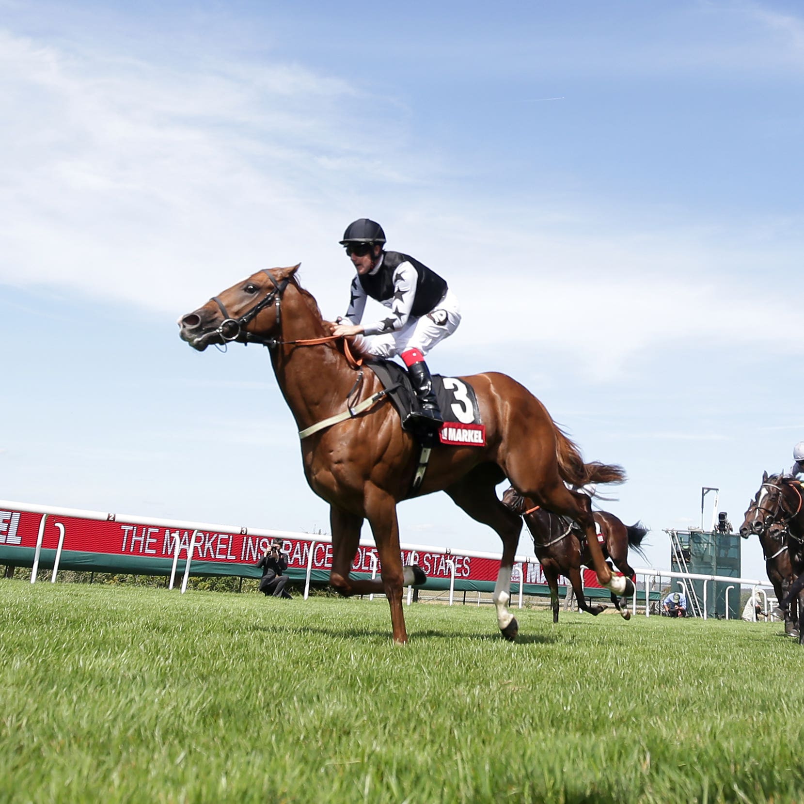 Rumble Inthejungle on his way to winning at Glorious Goodwood