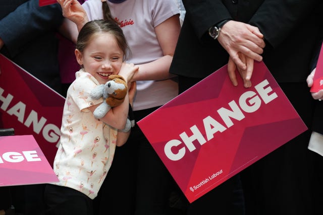 Young girl at Labour event