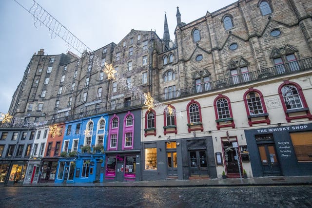 Closed shops in Edinburgh